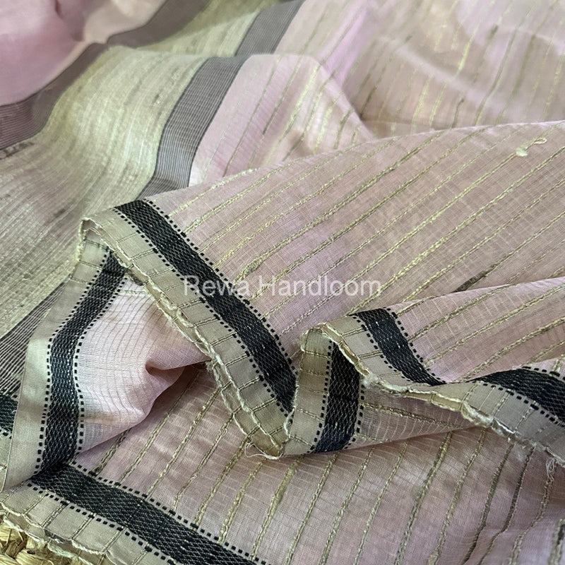 Maheshwari Baby Pink Gichha Thread Lining Saree GTLS018