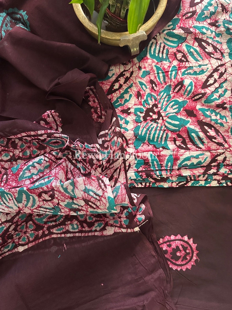  Batik Print Cotton Suit