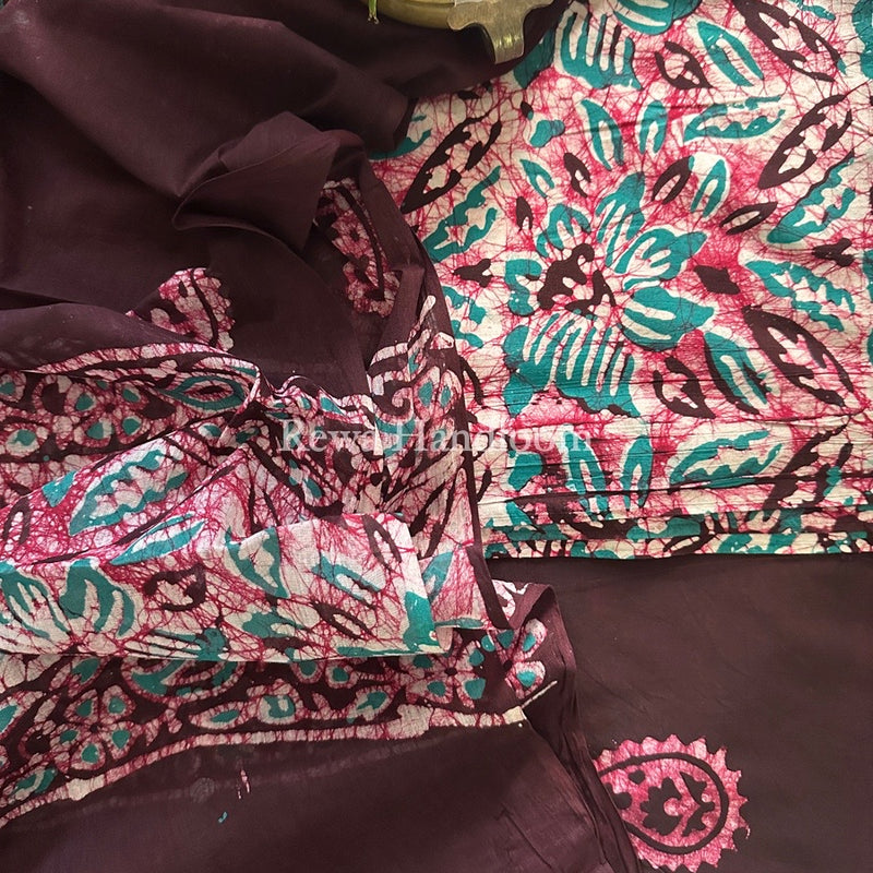  Batik Print Cotton Suit