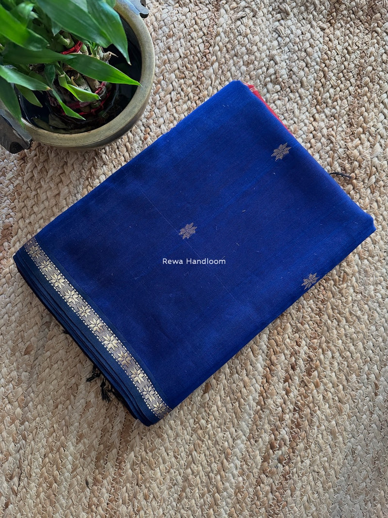 Blue Star Butti Maheshwari Saree SBS0066