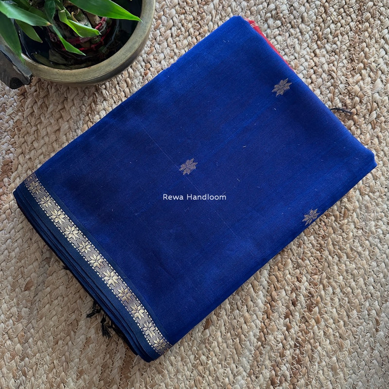 Blue Star Butti Maheshwari Saree SBS0066