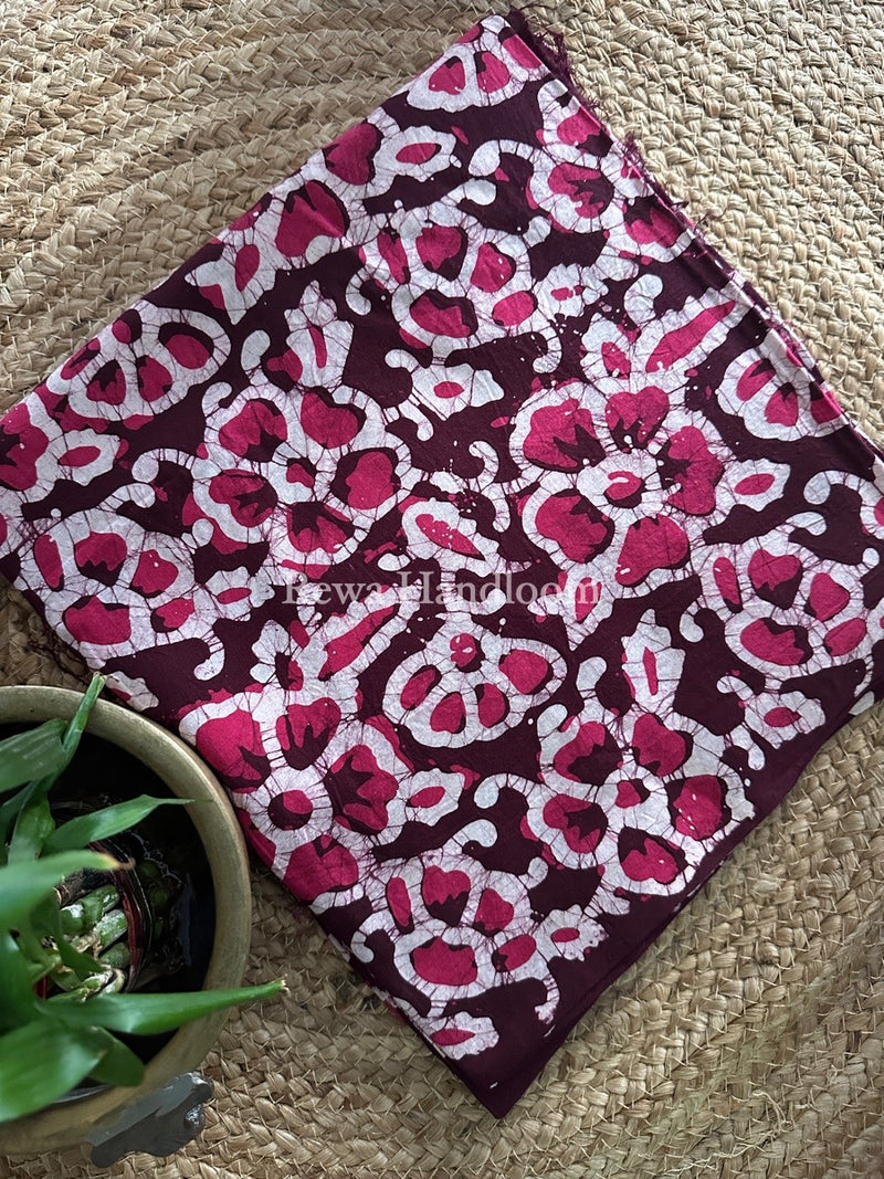 Coffee Brown Batik Print Cotton Suit BS009