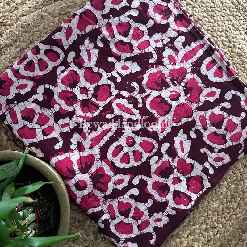 Coffee Brown Batik Print Cotton Suit BS009