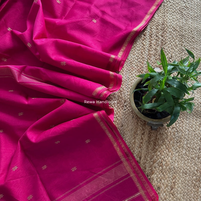 Rani Pink Star Butti Maheshwari Saree SBS0067