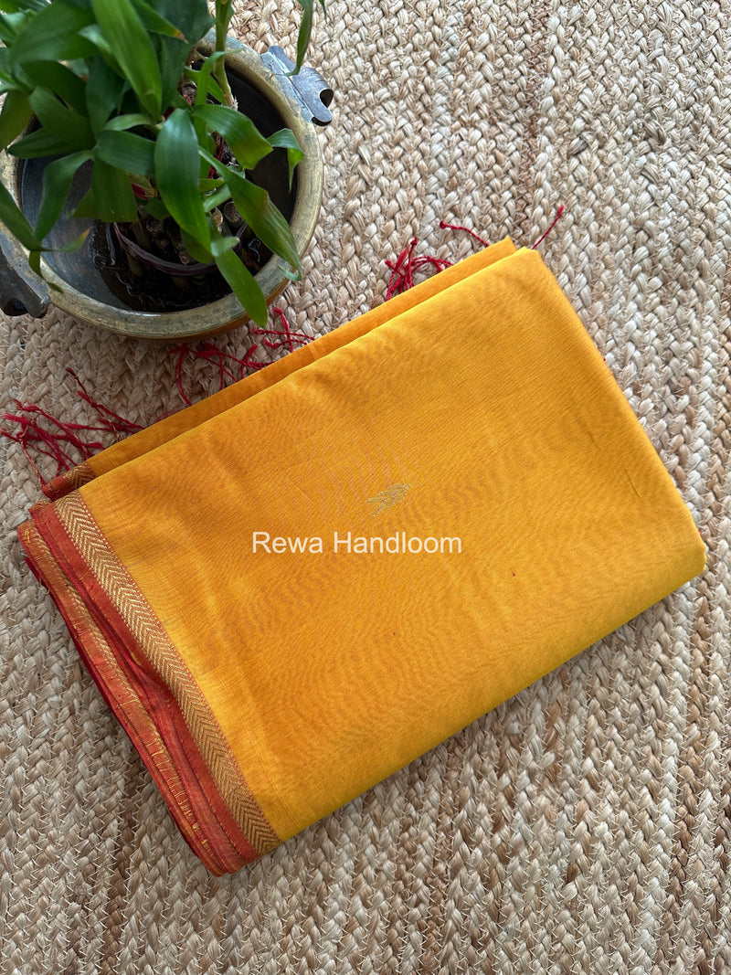 Yellow V Butti Maheshwari Saree VBS065
