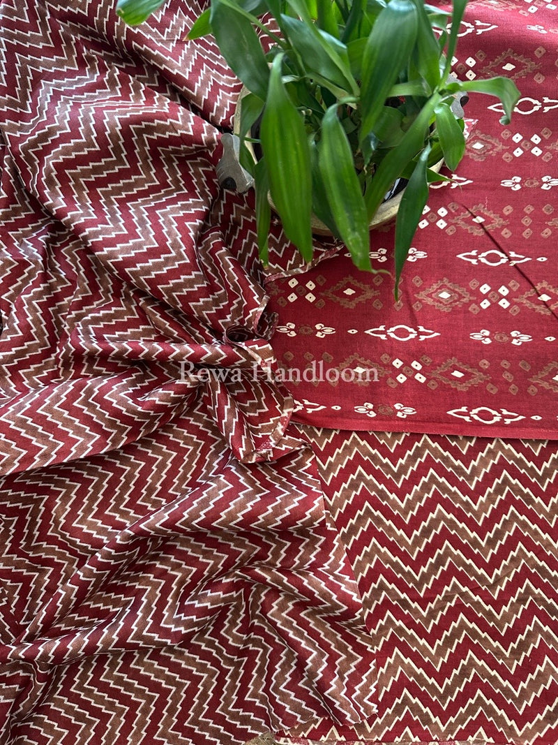 Batik Print Cotton Suit