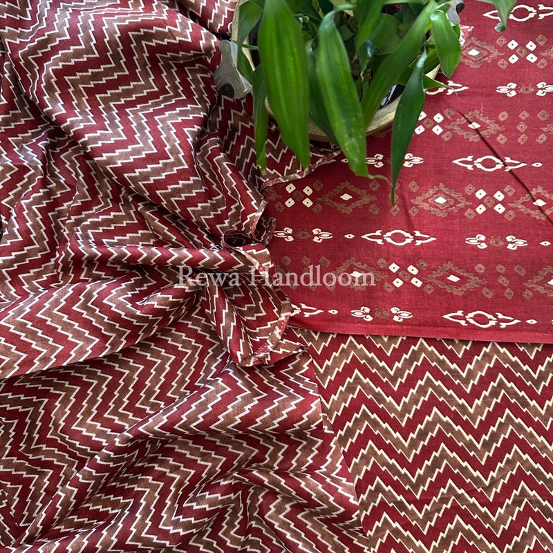 Batik Print Cotton Suit