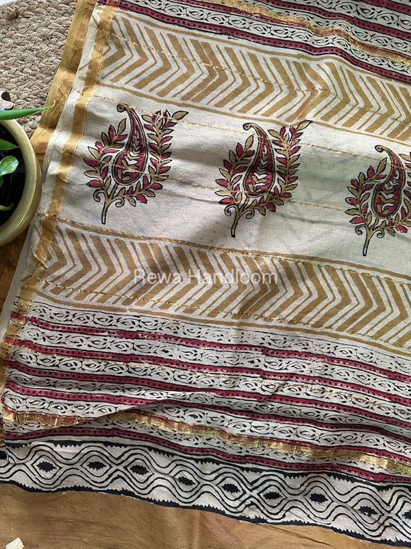 Onion Pink Chanderi Silk Saree CPS03