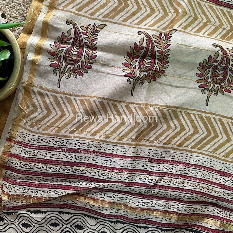 Onion Pink Chanderi Silk Saree CPS03