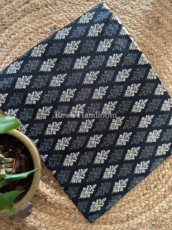 Black Batik Print Cotton Suit BS023