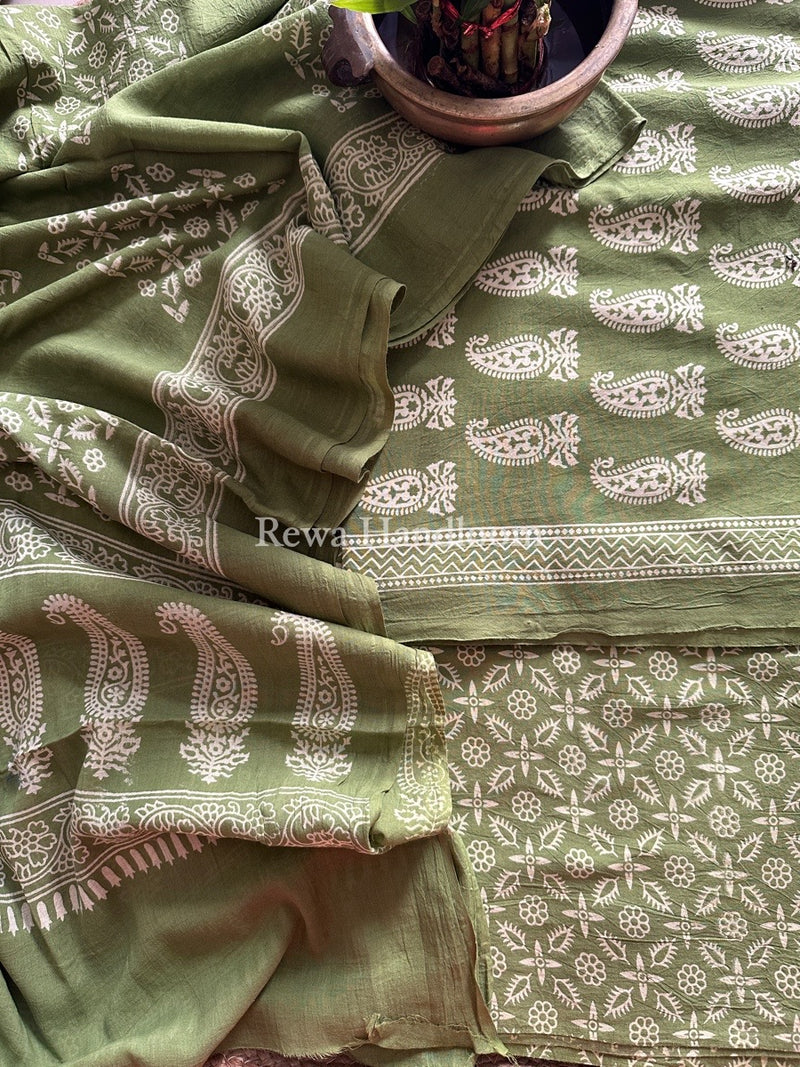 Dabu Print Cotton Suit