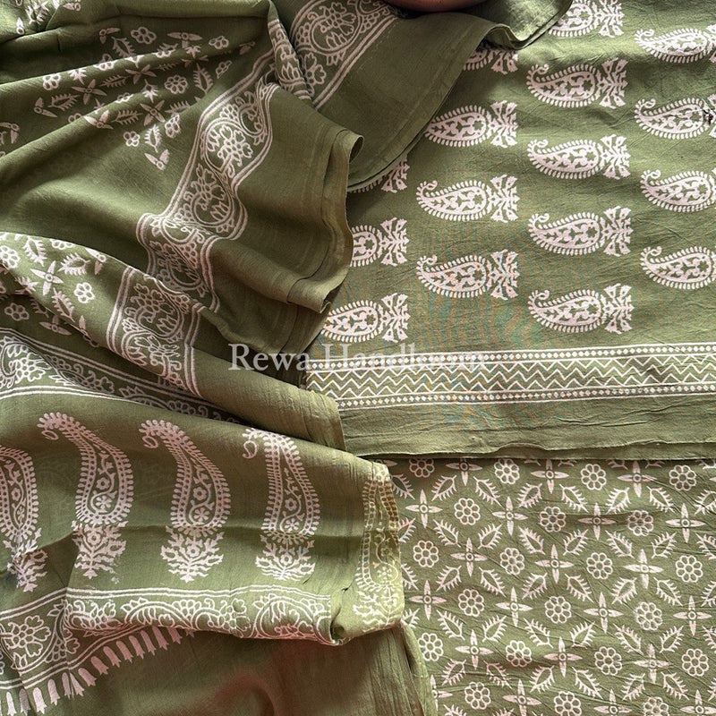 Dabu Print Cotton Suit