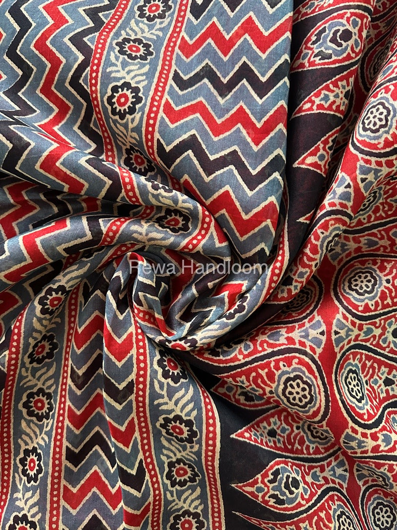 Grey Chanderi Silk Saree CPS06