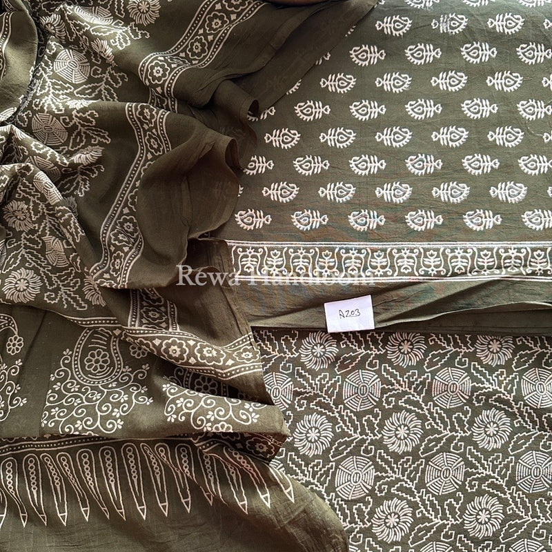 Dabu Print Cotton Suit
