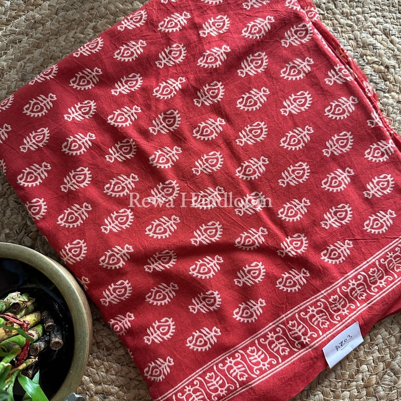 Neon Fuchsia Dabu Print Cotton Suit BS037