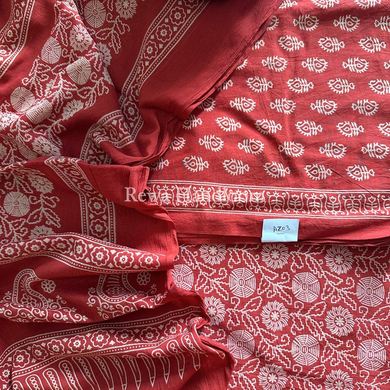 Dabu Print Cotton Suit