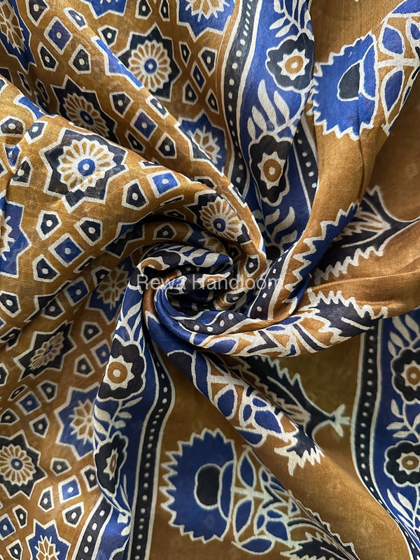 Mustard Yellow Chanderi Silk Saree CPS010