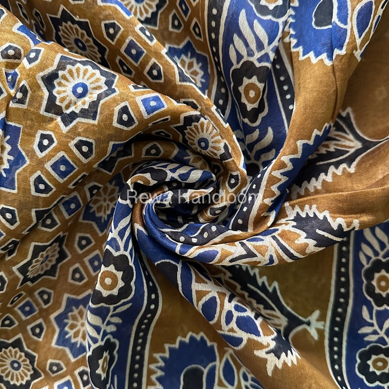 Mustard Yellow Chanderi Silk Saree CPS010