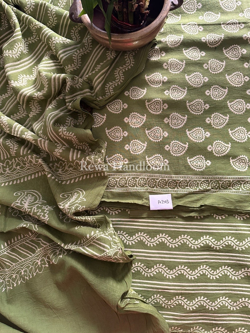 Dabu Print Cotton Suit
