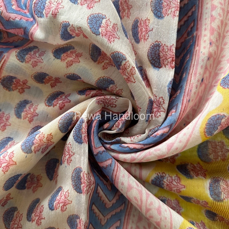 Yellow Chanderi Silk Saree CPS01