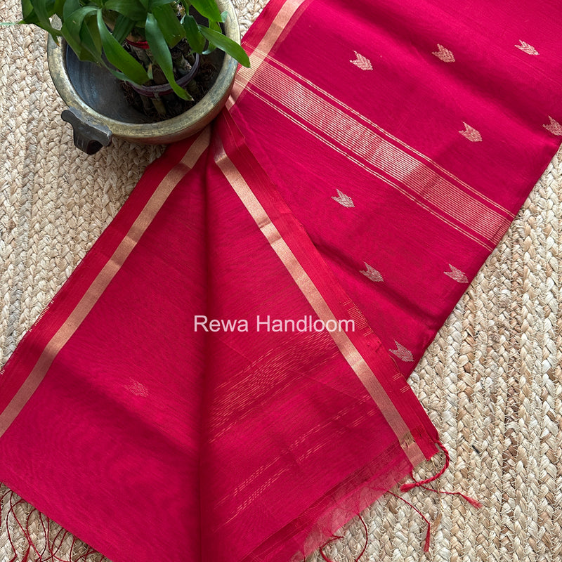 Rani Pink V Butti Maheshwari Saree VBS066