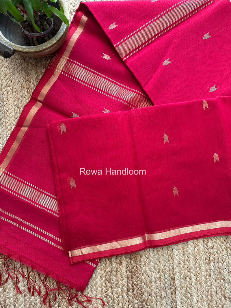 Rani Pink V Butti Maheshwari Saree VBS066