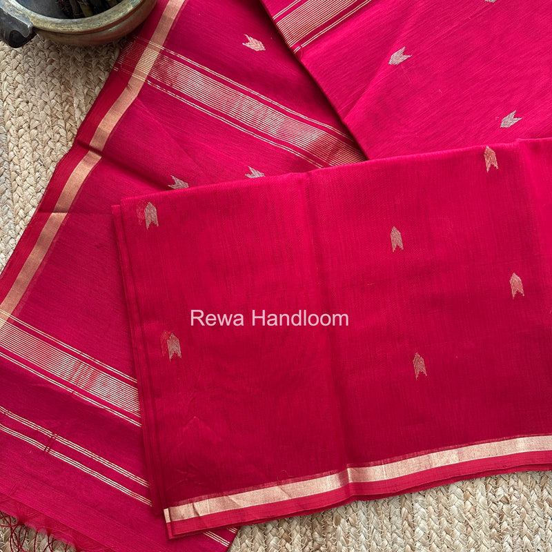 Rani Pink V Butti Maheshwari Saree VBS066