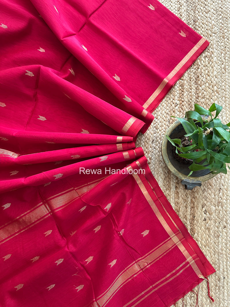 Rani Pink V Butti Maheshwari Saree VBS066
