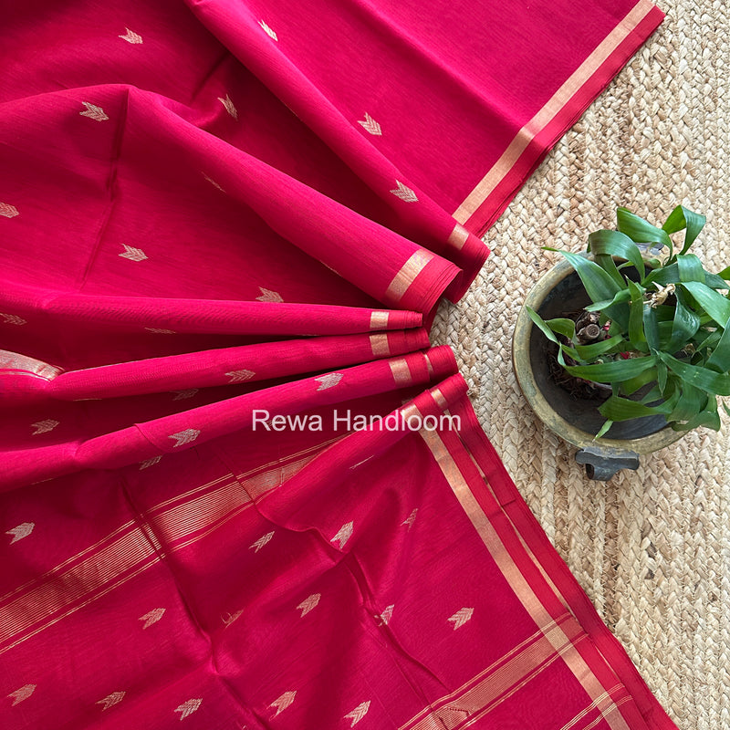 Rani Pink V Butti Maheshwari Saree VBS066