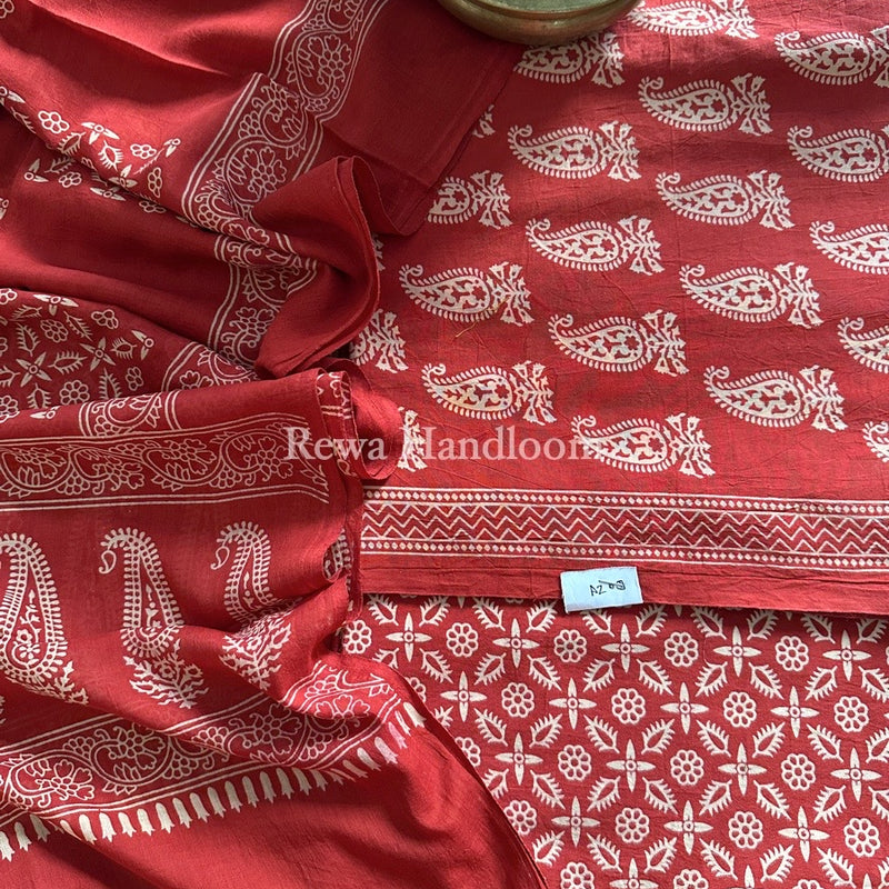 Dabu Print Cotton Suit