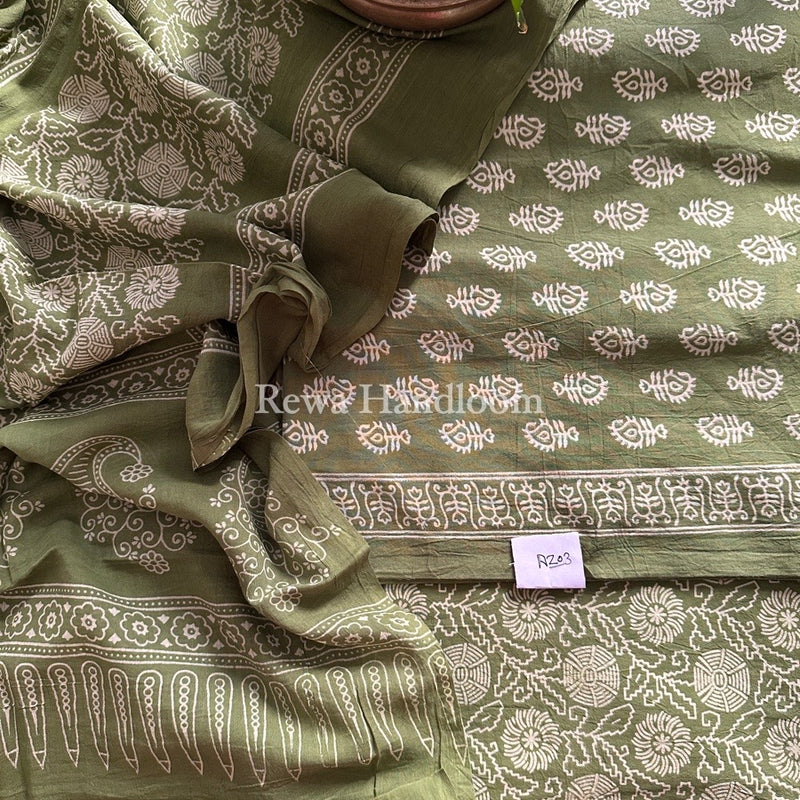Dabu Print Cotton Suit