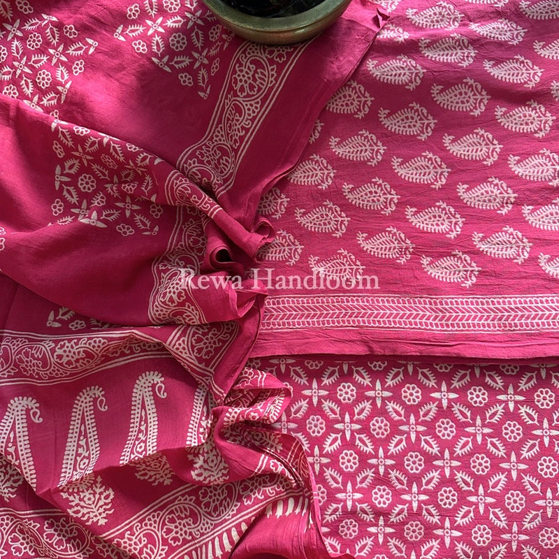 Dabu Print Cotton Suit