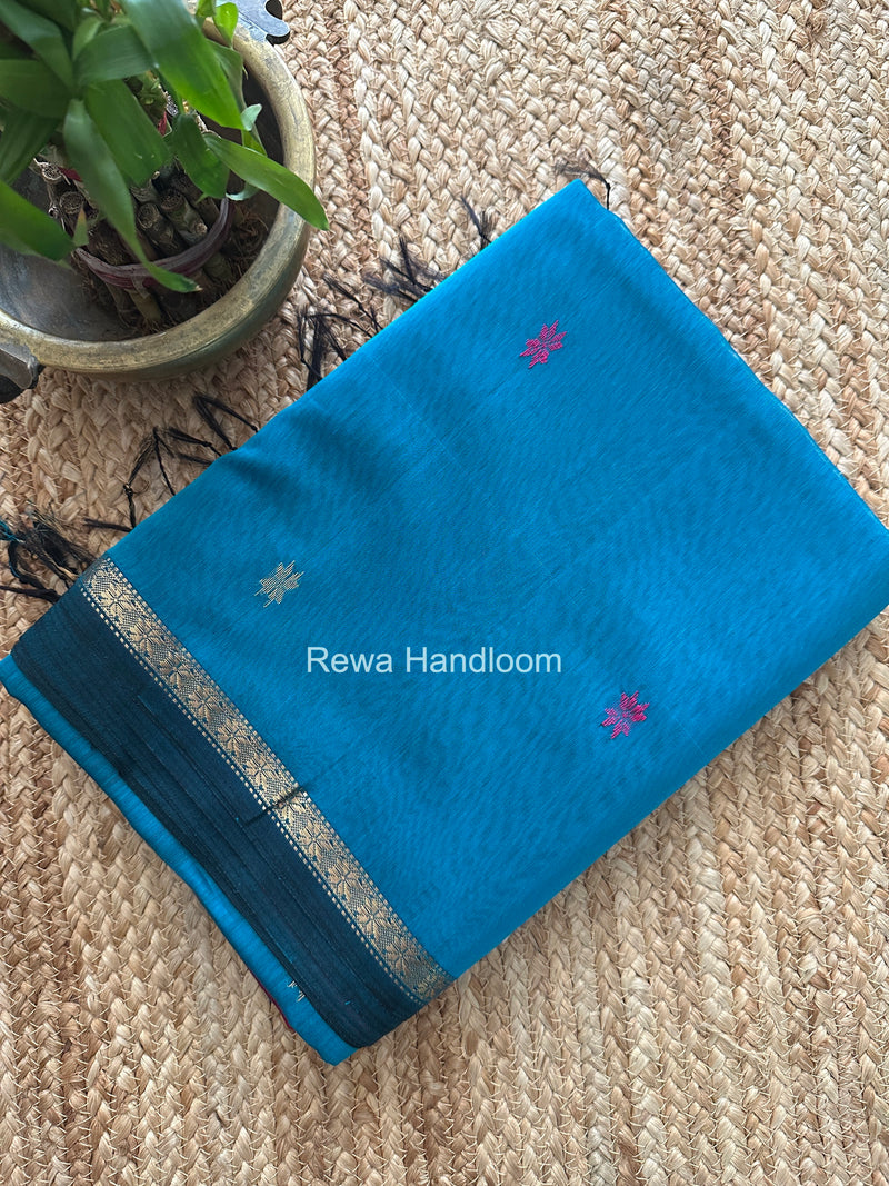 Blue Star Butti Maheshwari Saree SSB017