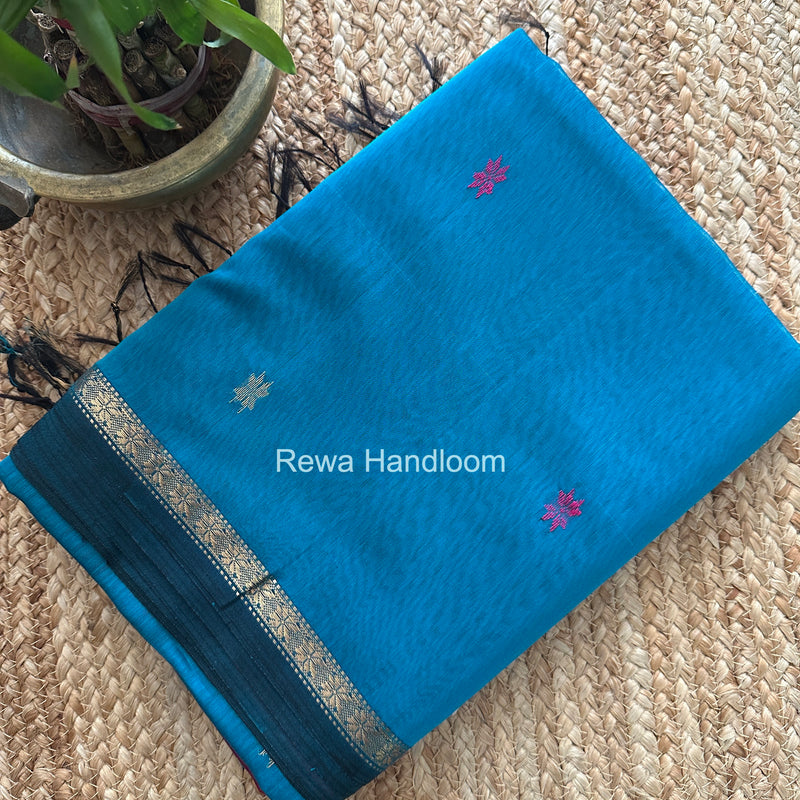Blue Star Butti Maheshwari Saree SSB017
