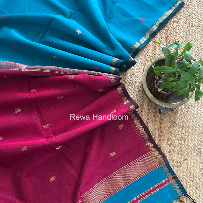 Blue Star Butti Maheshwari Saree SSB017