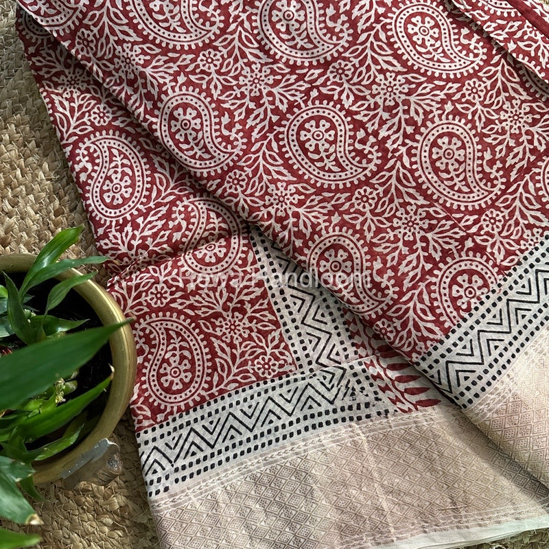 Maheshwari Bagh Print Saree