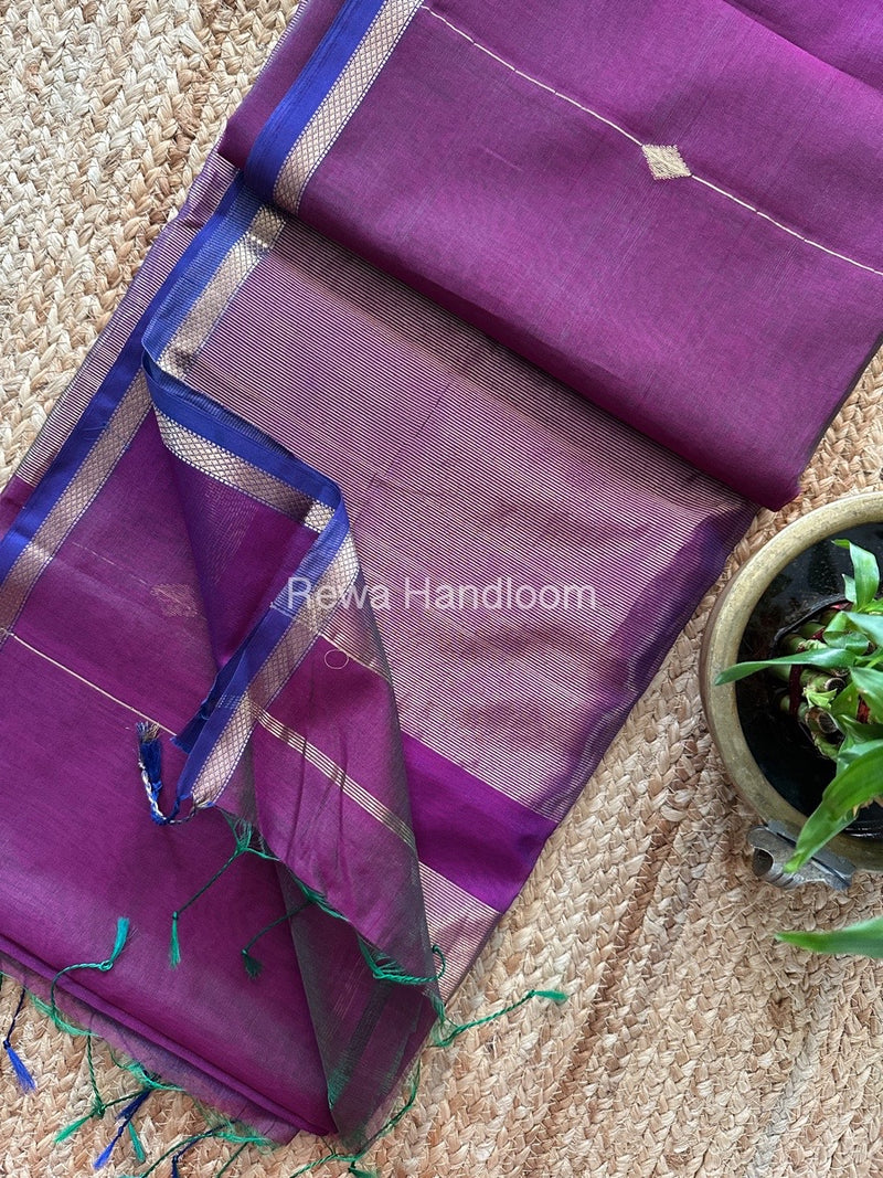  Zari Butti Maheshwari Saree