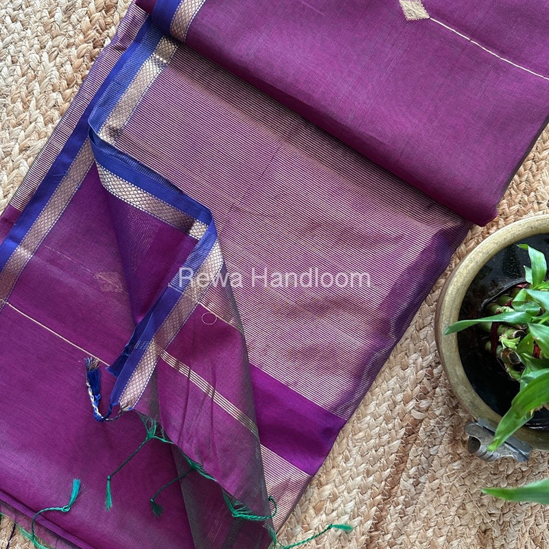  Zari Butti Maheshwari Saree