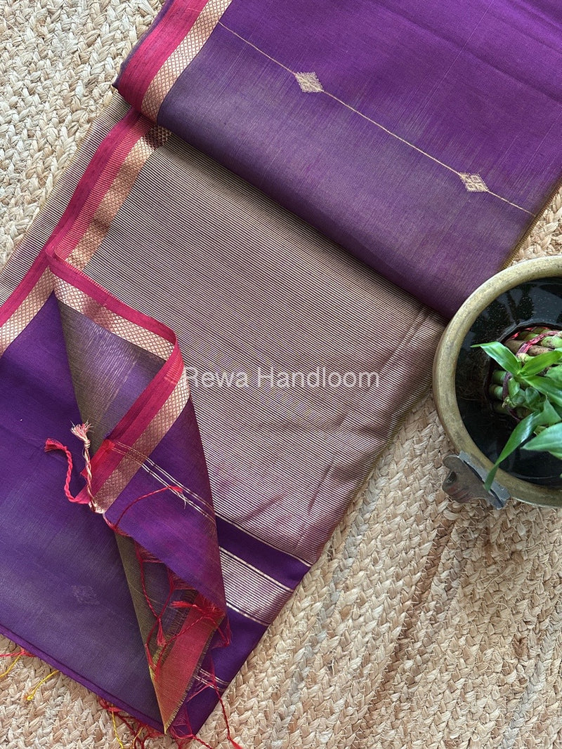  Zari Butti Maheshwari Saree