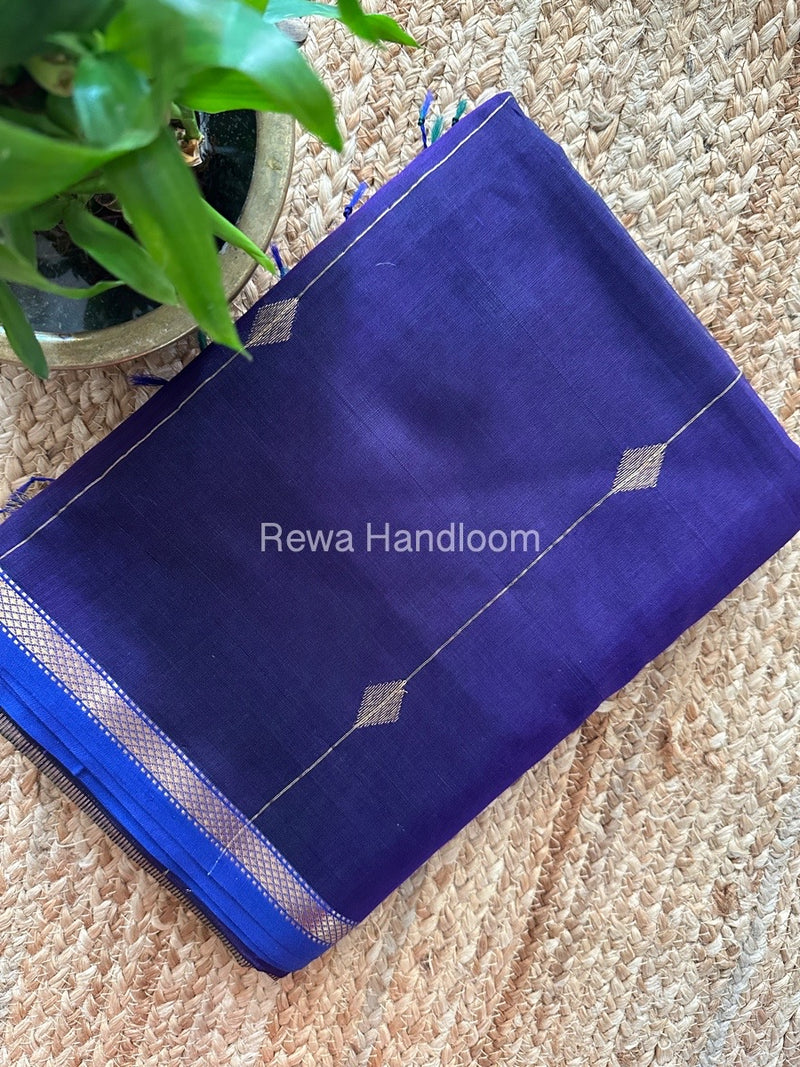 Purple Zari Butti Maheshwari Saree SBS034