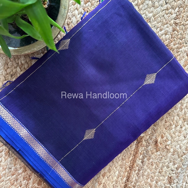 Purple Zari Butti Maheshwari Saree SBS034