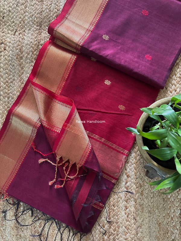 Maheshwari Flower Butti Saree