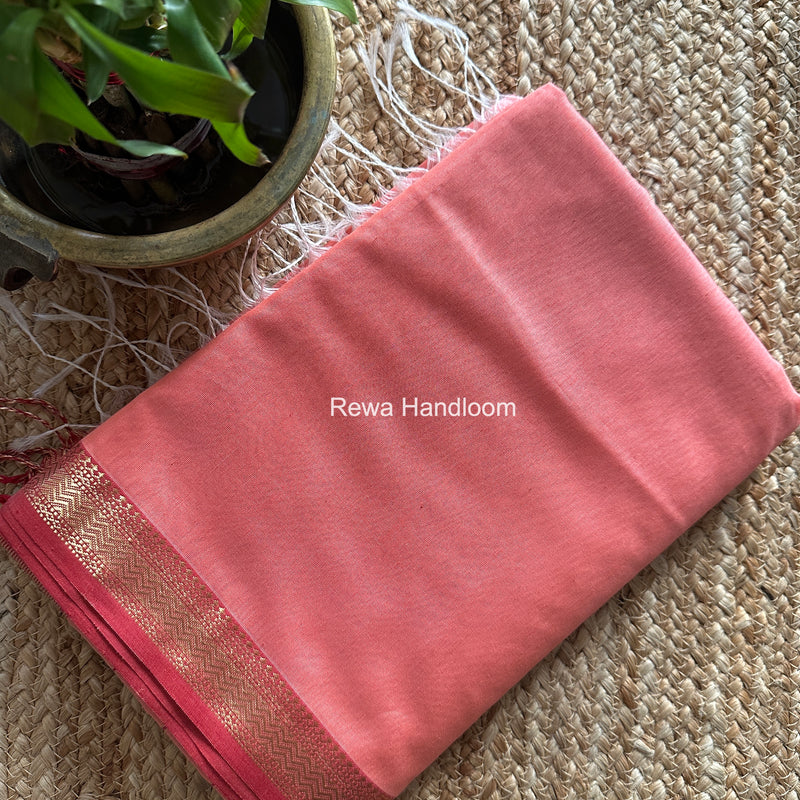 Maheshwari Peach Rewa Lehar Saree ZBS013