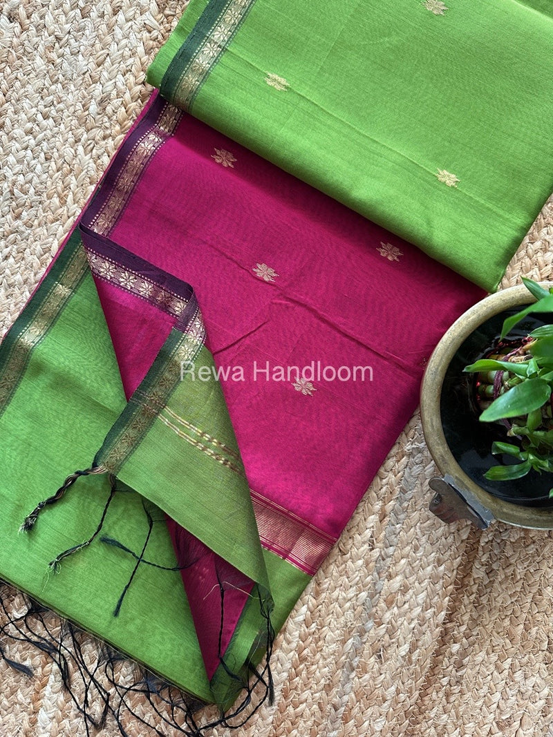  Zari Butti Maheshwari Saree