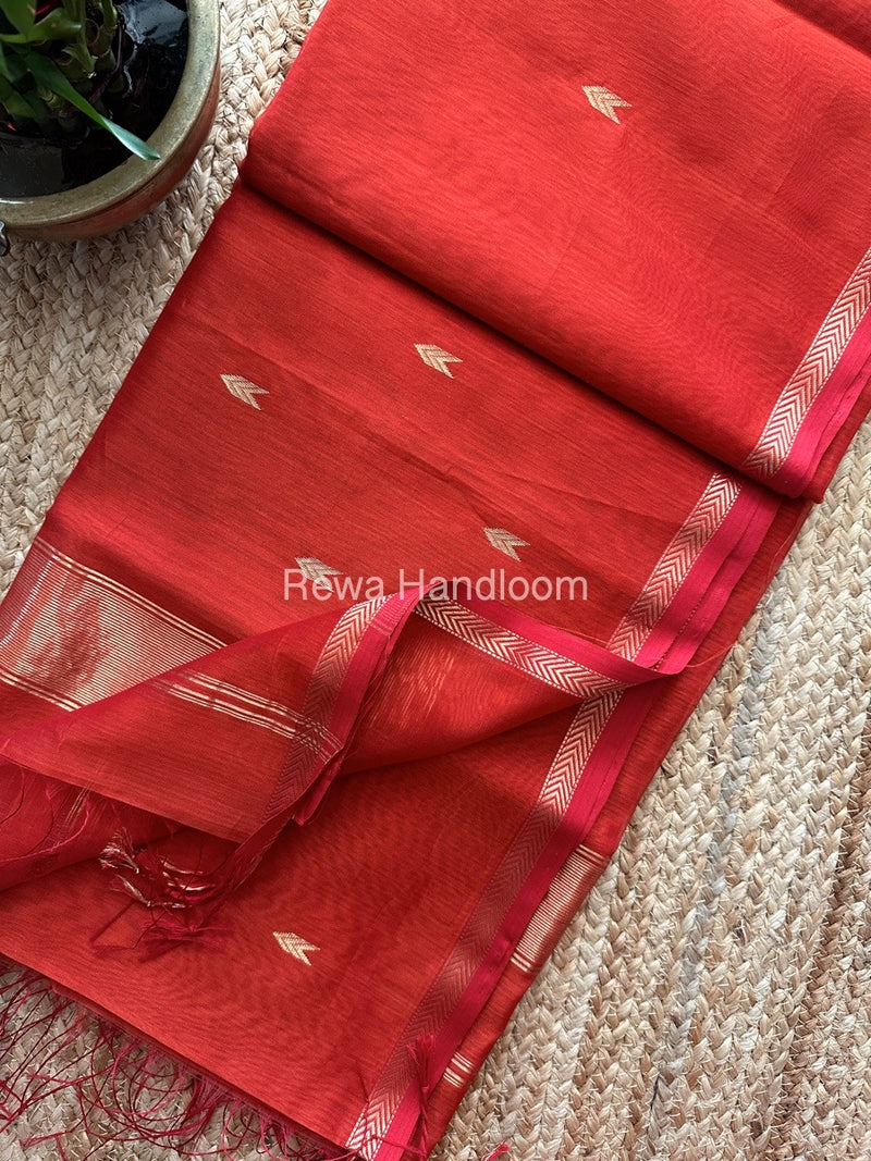  Zari Butti Maheshwari Saree