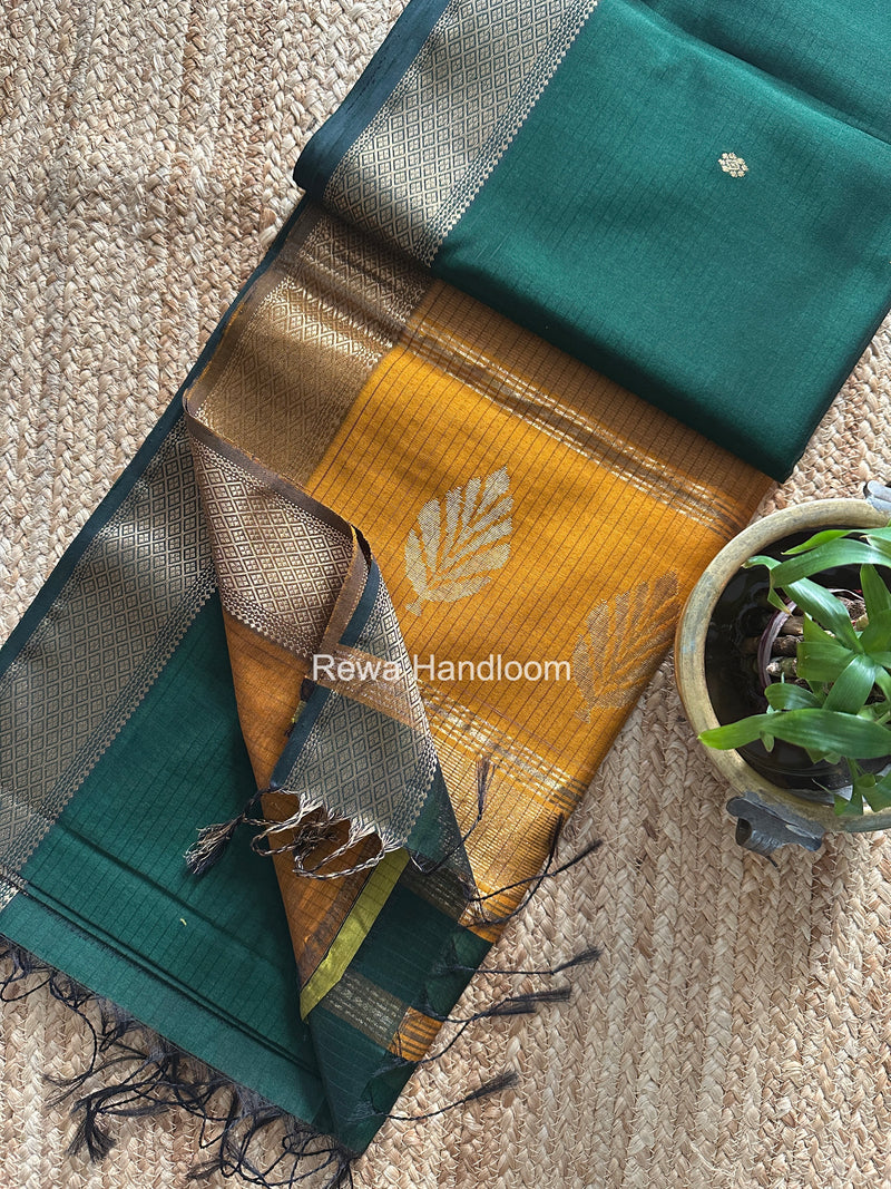  Butta Pallu Zari Border Saree Maheshwari Saree