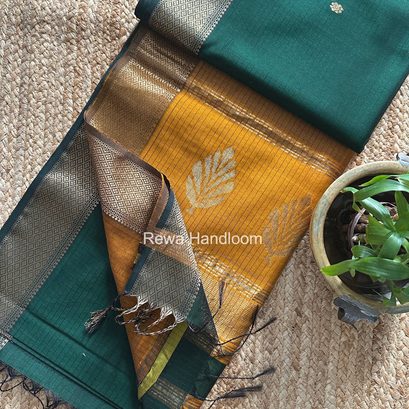  Butta Pallu Zari Border Saree Maheshwari Saree