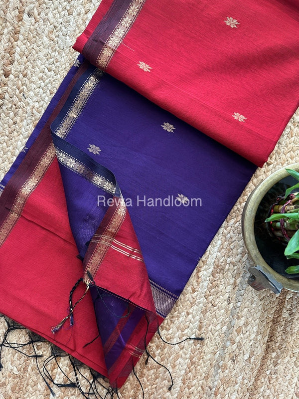  Zari Butti Maheshwari Saree