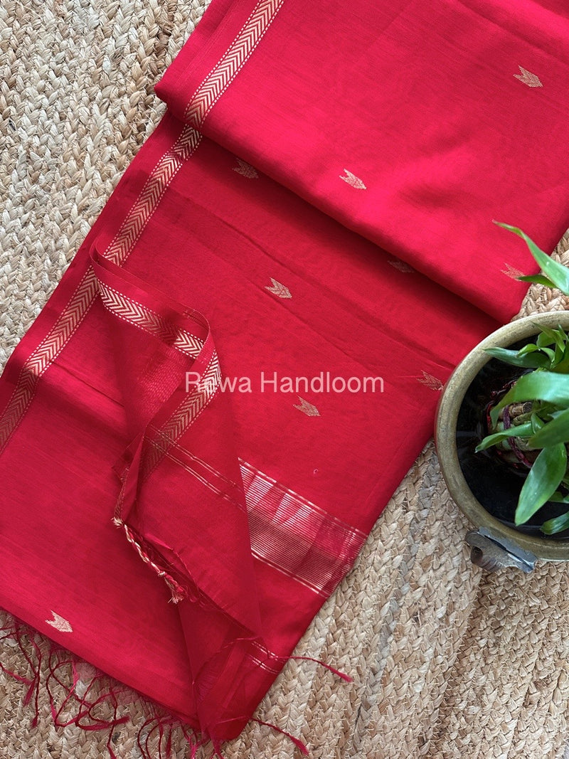  Zari Butti Maheshwari Saree