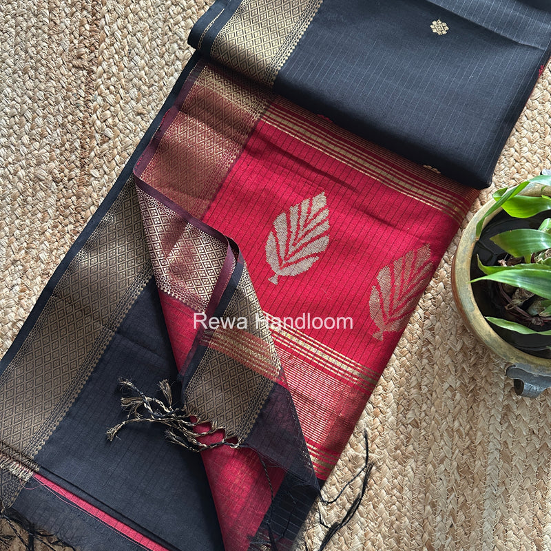  Butta Pallu Zari Border Saree Maheshwari Saree